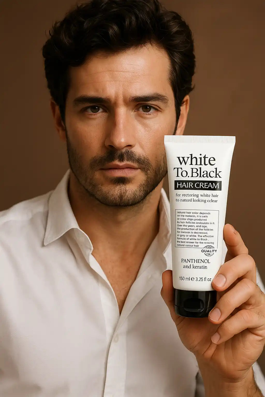 White to Black hair Cream