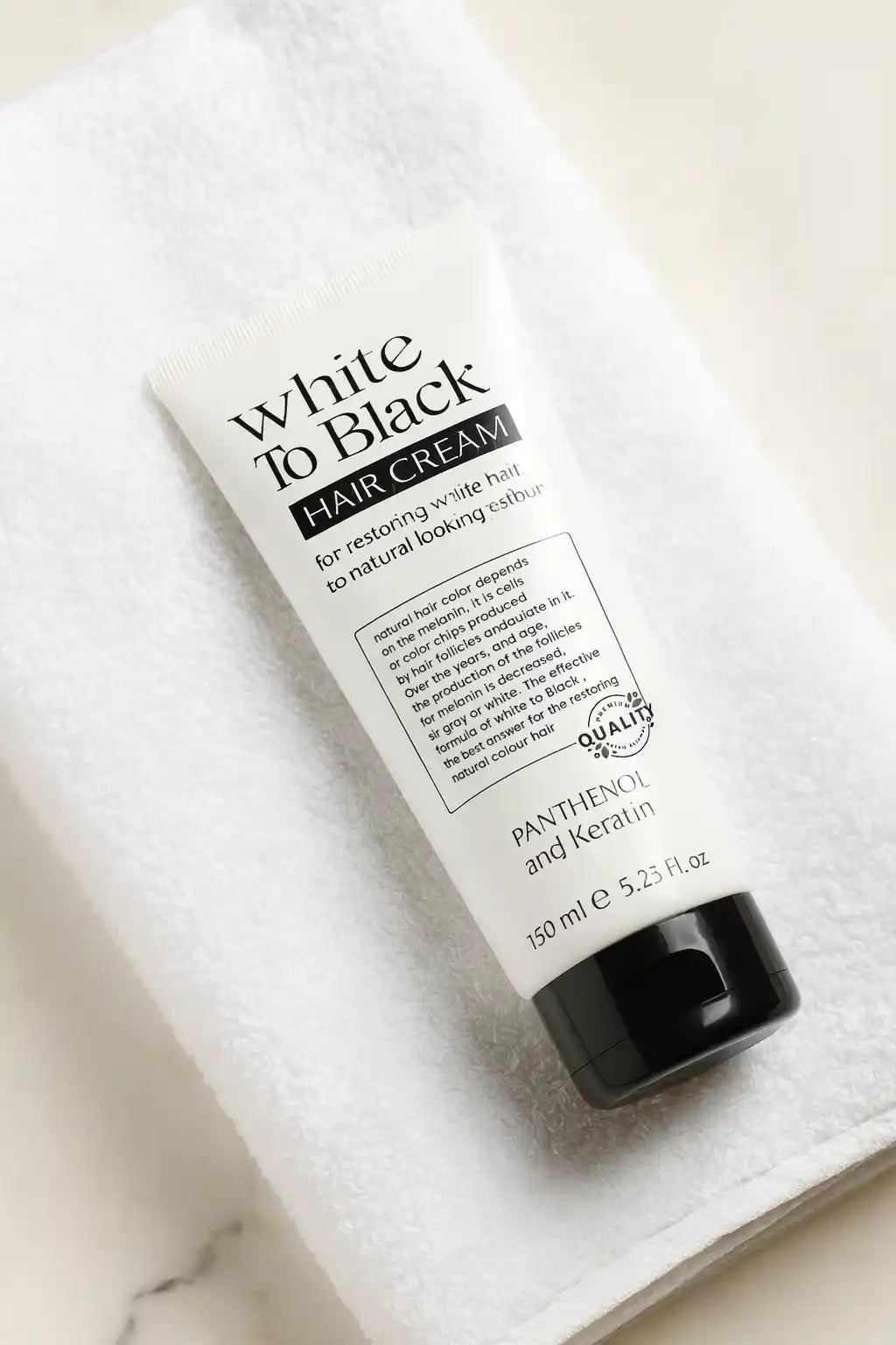 White to Black hair Cream